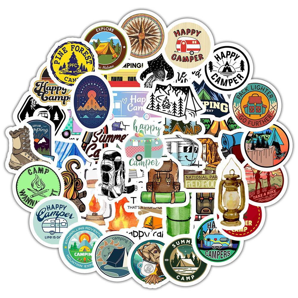 Go Camping Stickers 50Pcs - Silipac