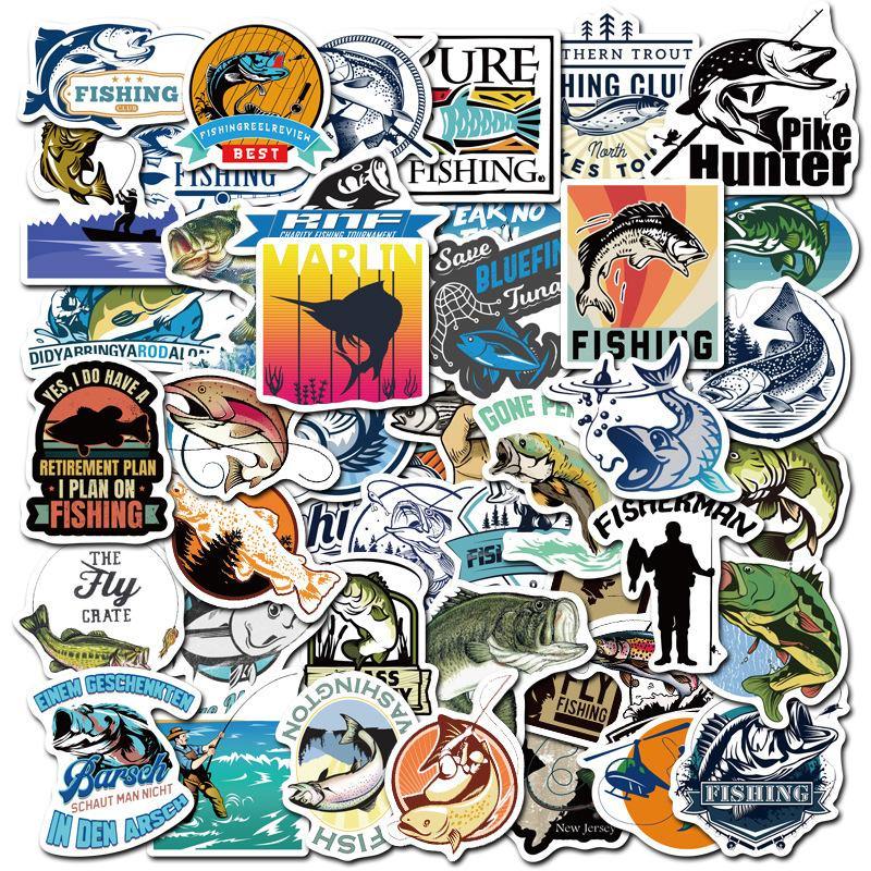 Fishing Stickers 50Pcs - Silipac