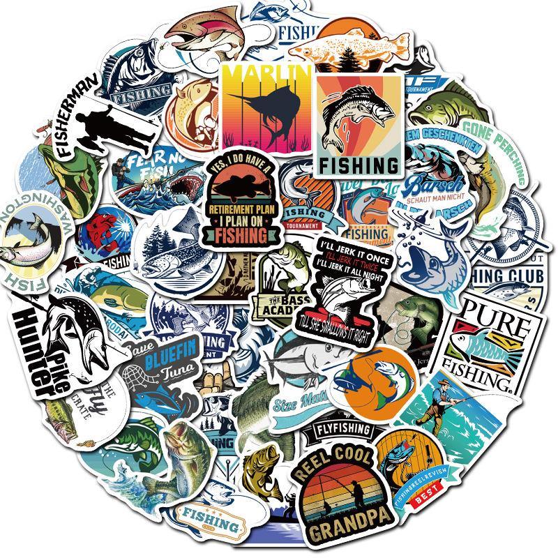 Fishing Stickers 50Pcs - Silipac
