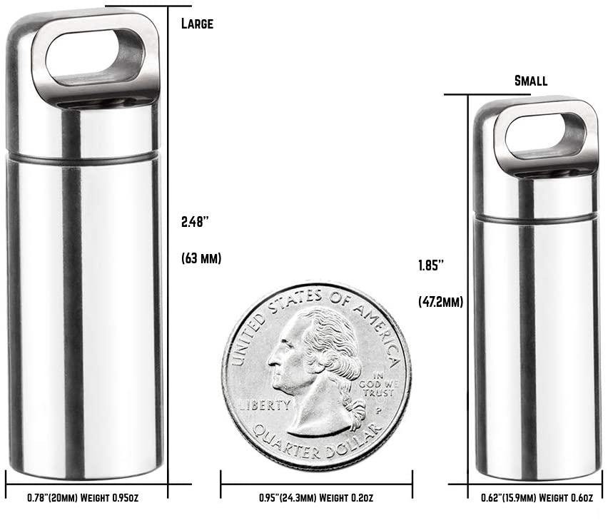 Titanium Pocket Stash Container - Silipac