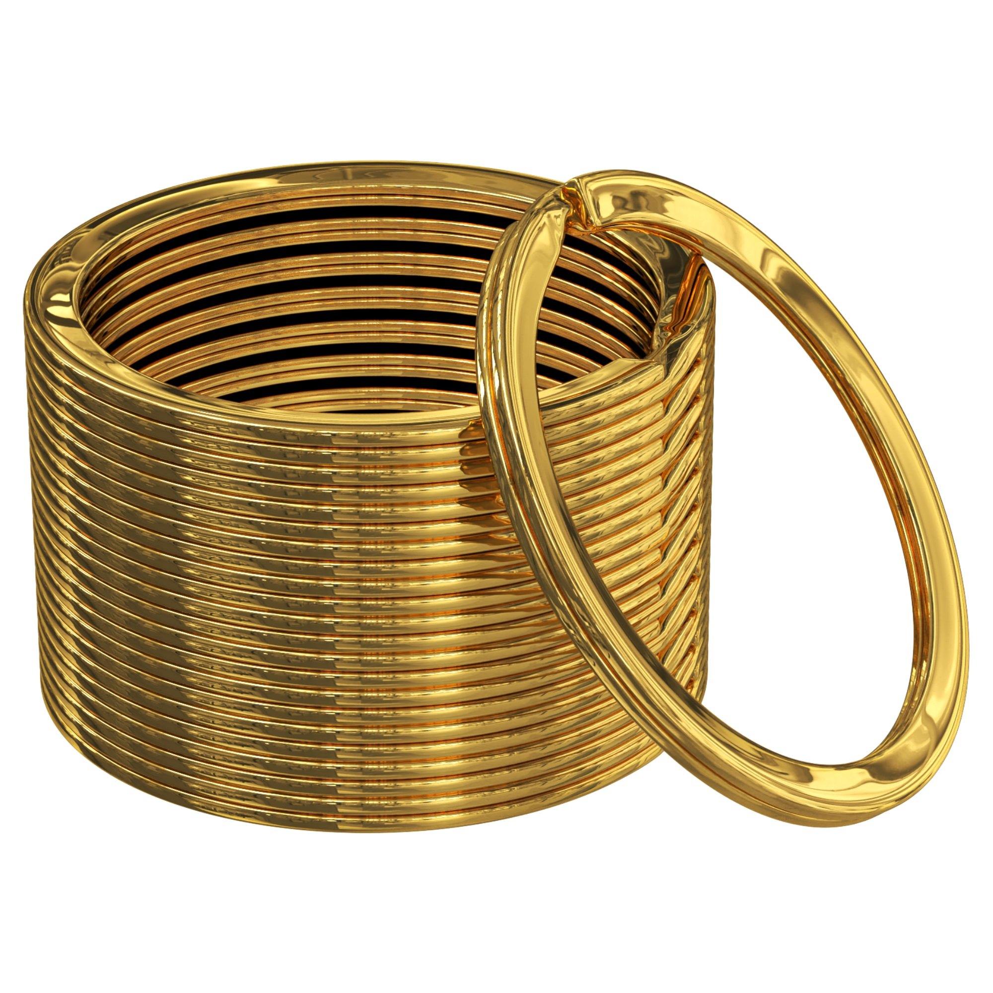 1.18" Metal Split Key Rings PVD Coated(12pcs, Gold Color) - Silipac