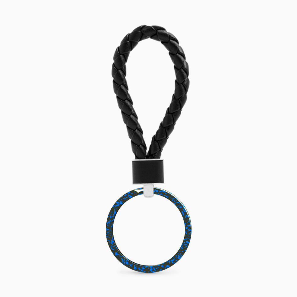 1.18" Premium Key Rings 5x Coatings (Azure Blue)