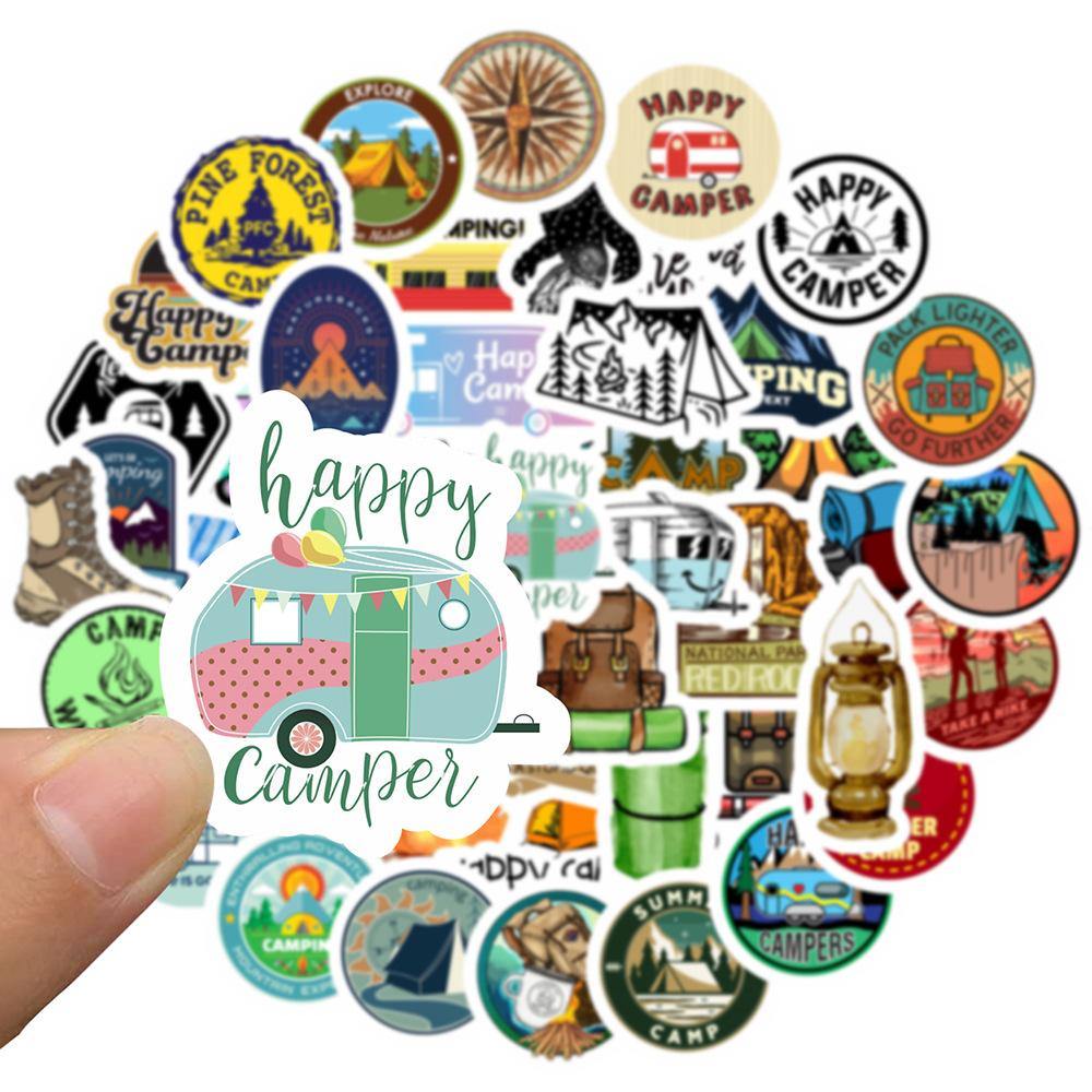 Go Camping Stickers 50Pcs - Silipac