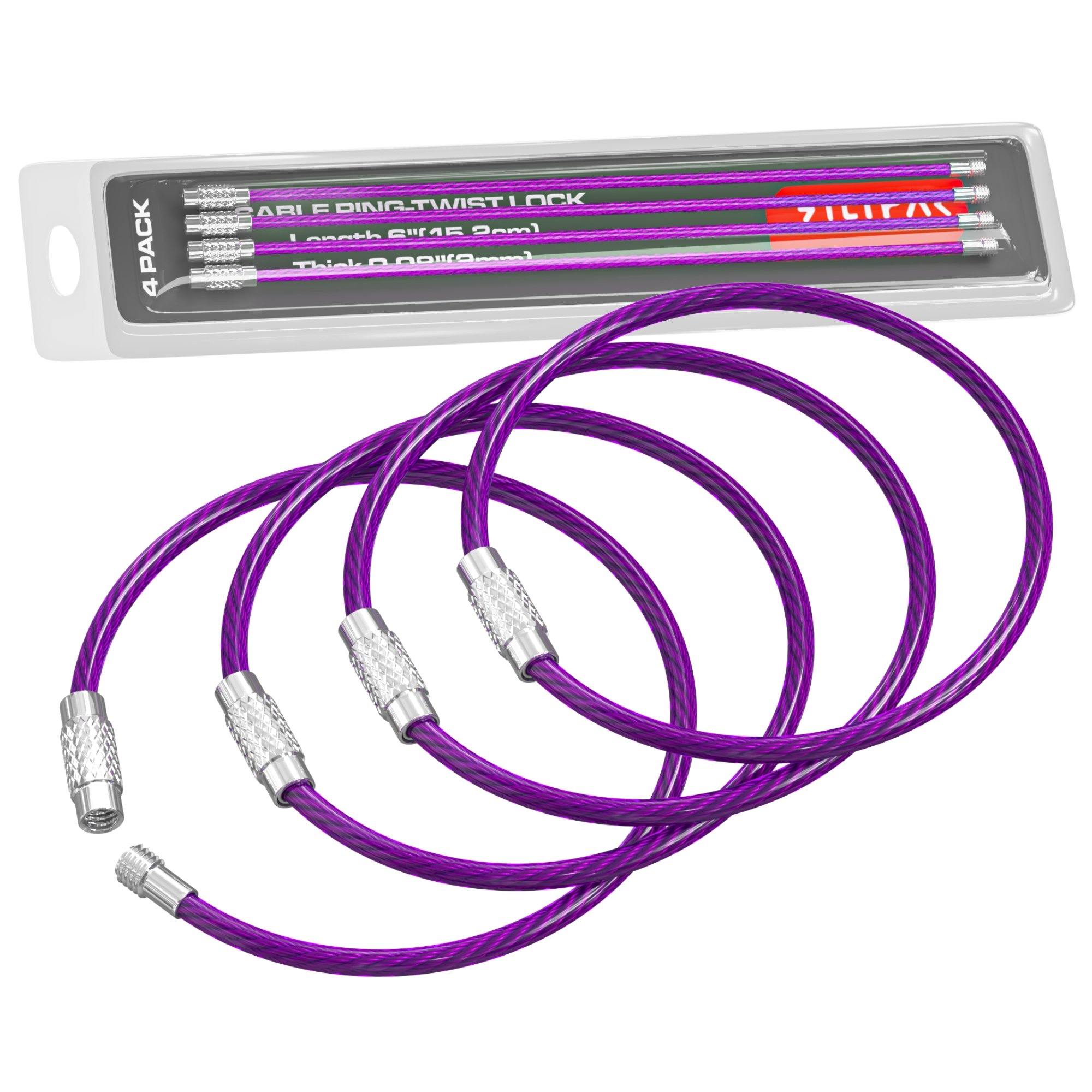 Silipac 6.3" Twist Lock Cable Ring Carabiner (Plastic coated series) - Silipac