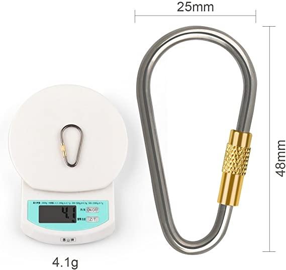 Titanium Mini Carabiner D-Ring EDC Gear Locking Keychain 5 pcs - Silipac