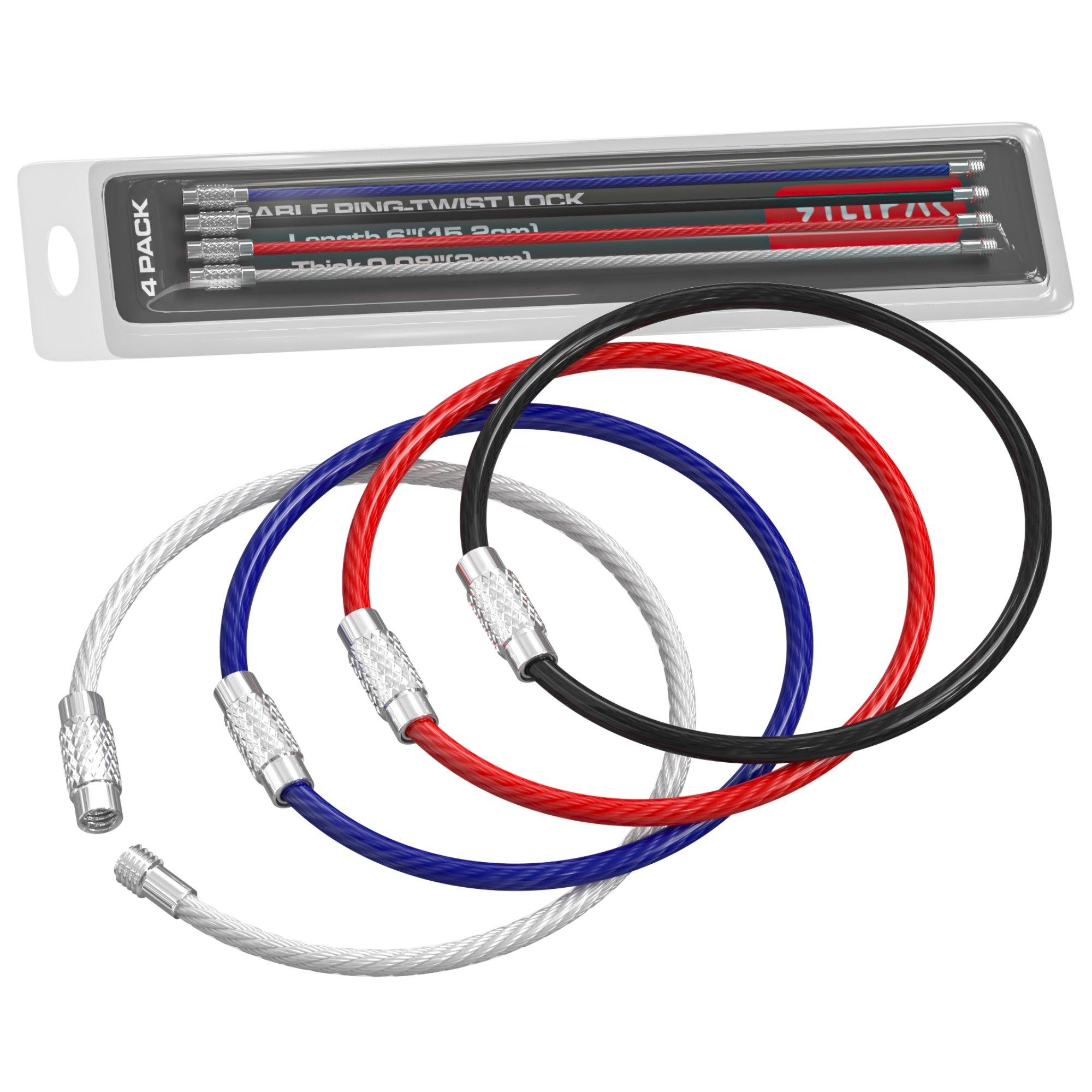 Silipac 6.3" Twist Lock Cable Ring Carabiner (Plastic coated series) - Silipac