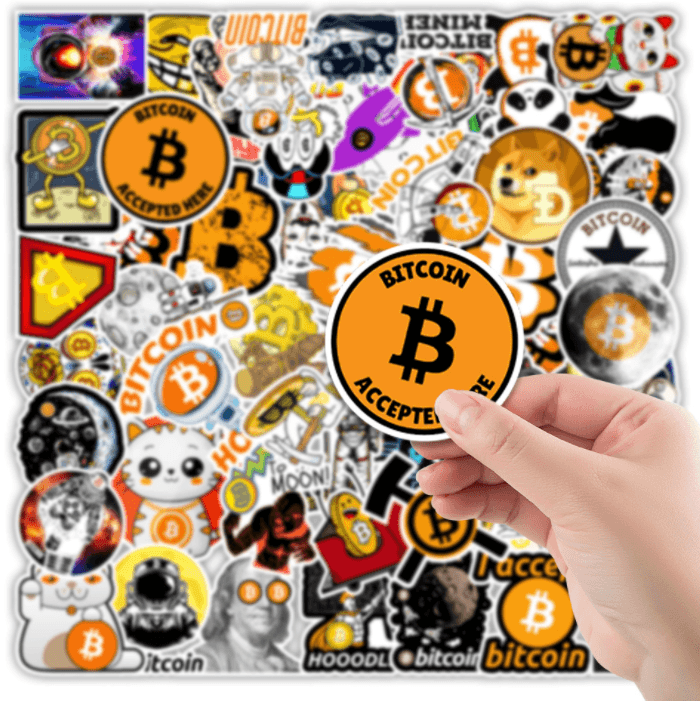 Bitcoin Stickers 50Pcs - Silipac